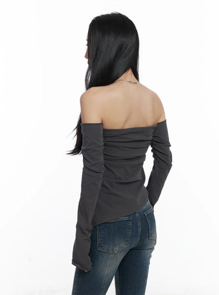 elegant-off-shoulder-shirred-top-cj515