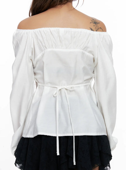off-shoulder-button-up-blouse-cs522