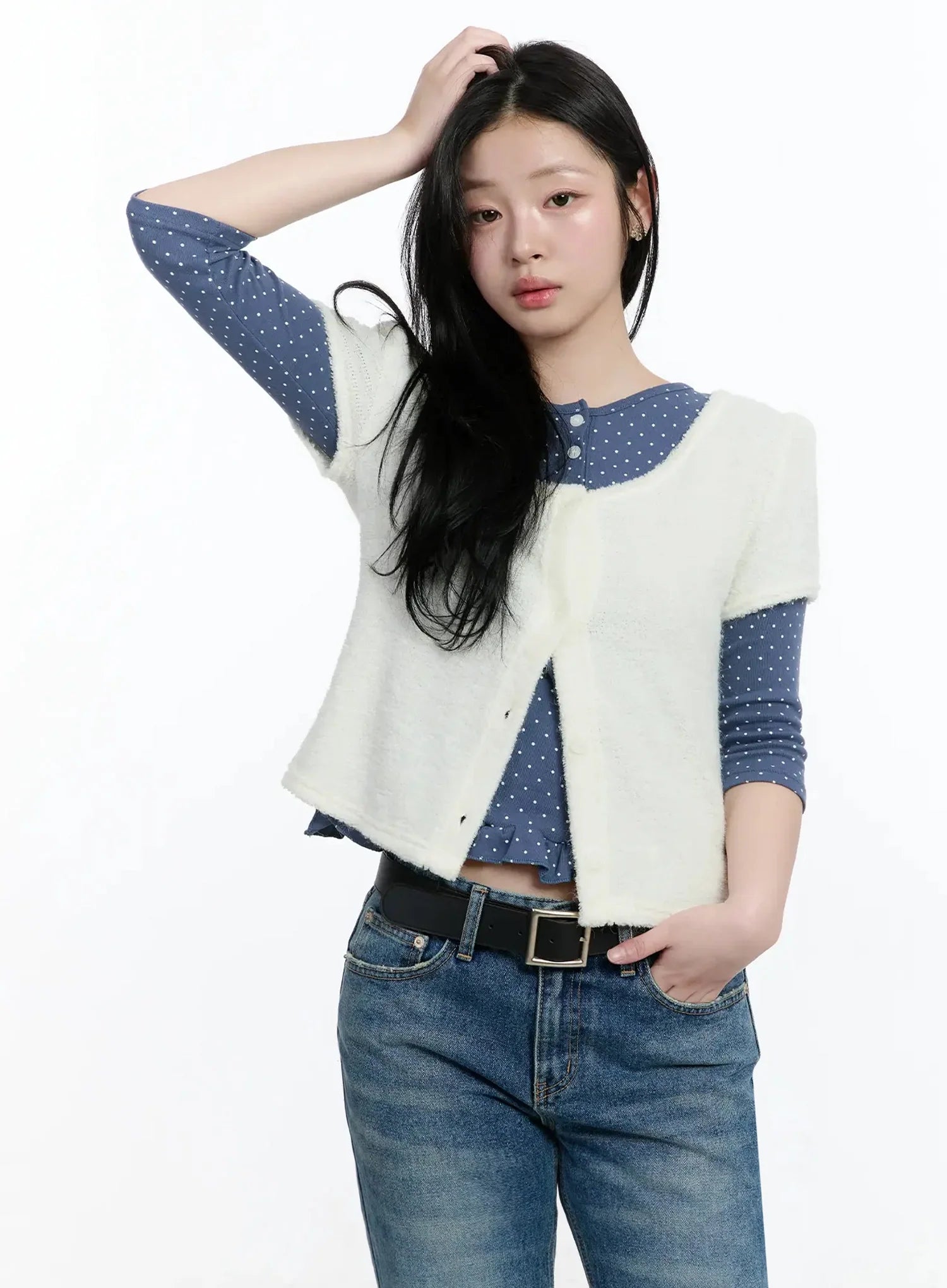 textured-knit-shoulder-puff-short-sleevecardigan-im513