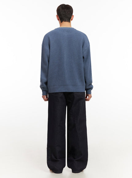 mens-ribbed-buttoned-round-neck-cardigan-if517