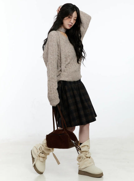 plaid-tie-wrap-midi-skirt-cn517