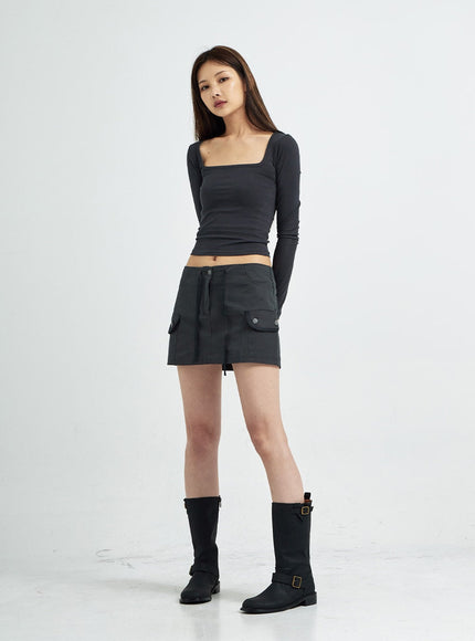 Square Crop Long Sleeve T-Shirt CS13