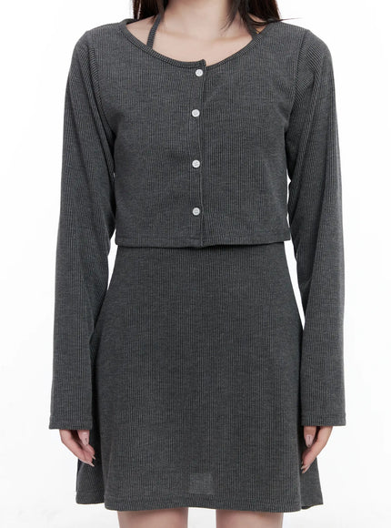 Knit Dress and Cardigan Set CO520