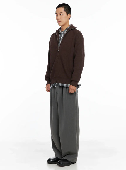 Men's Pintuck Wide-Leg Trousers IS502