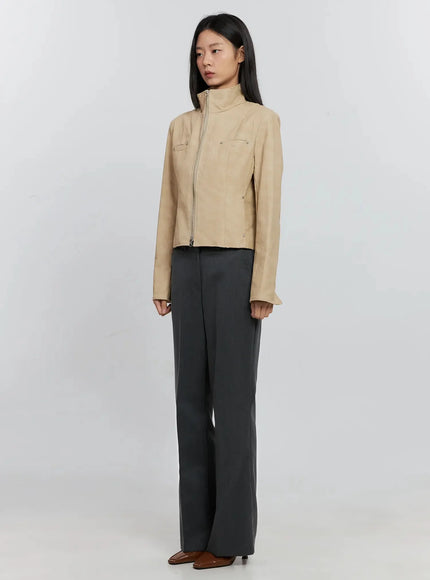 Biker Faux-Leather Jacket IS516