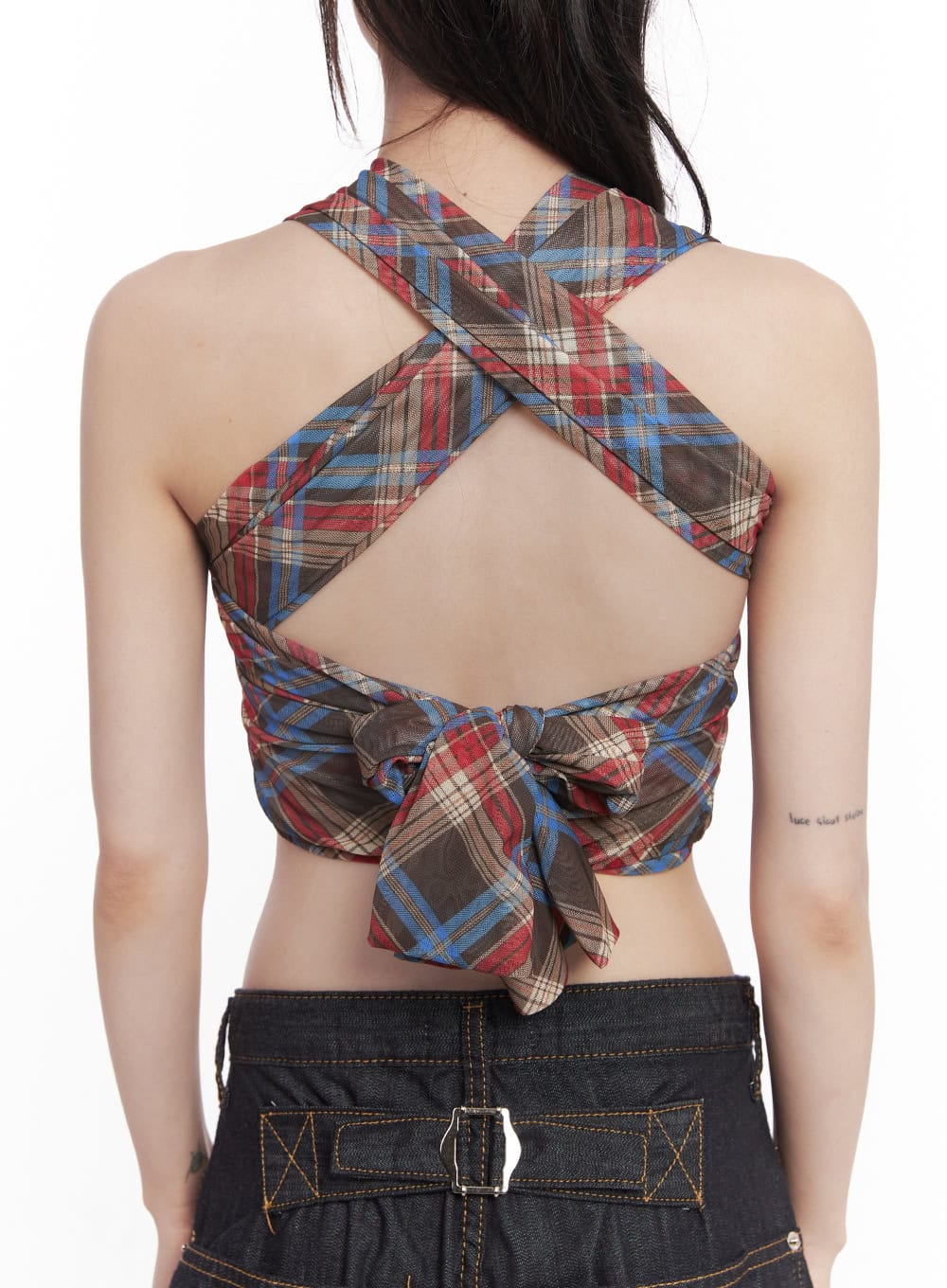 plaid-print-halter-top-cy520