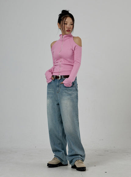 Light Wash Baggy Jeans Unisex CD26