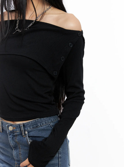 side-button-off-shoulder-long-sleeve-cs509