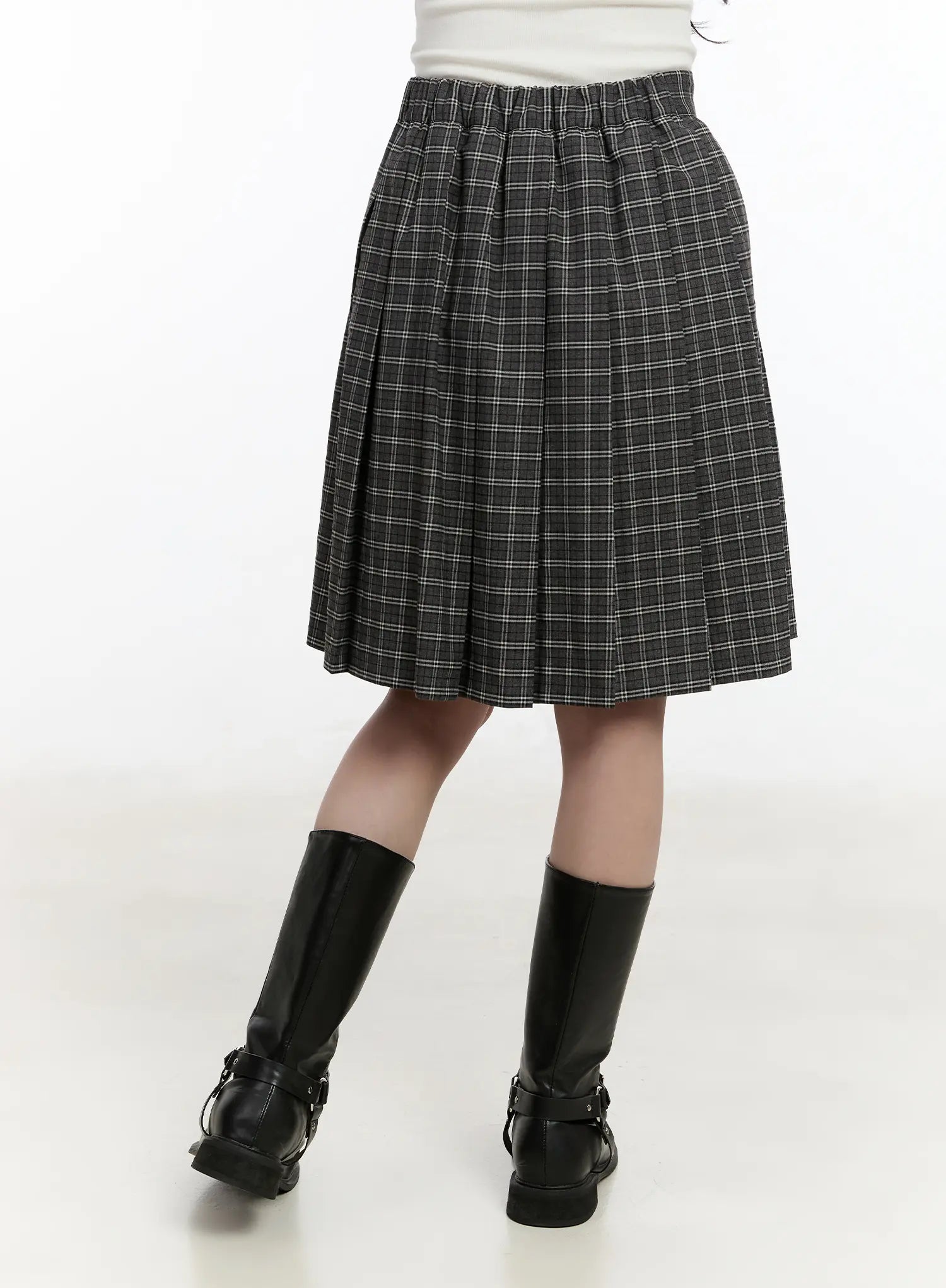 Plaid A-Line Midi Skirt CM510