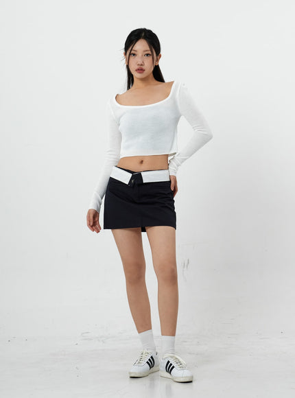 Square Knit Long Sleeve T-Shirt CS20