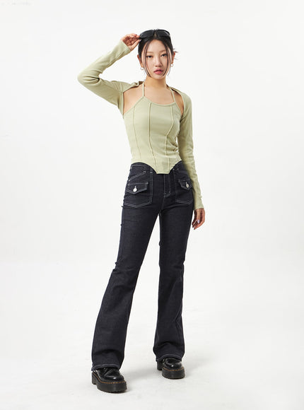 Pocket Bootcut Jeans CA320