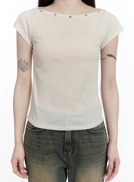 Eyelet Short Sleeve Tee CA503