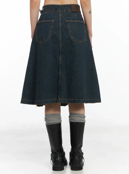 pleated-belted-denim-skirt-cn528