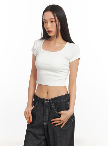 Square Neck Crop Tee IA504