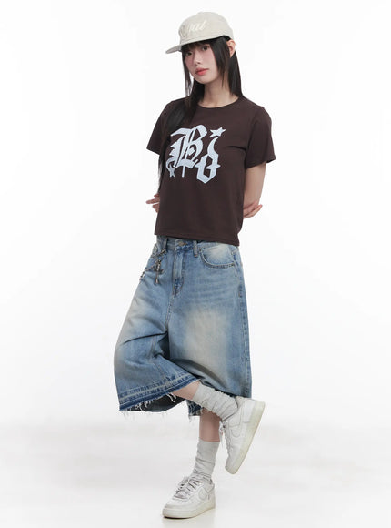 Light Wash Vintage Jorts CU519