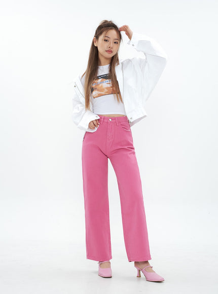 Pink Color Wide Leg Cotton Pants CM18