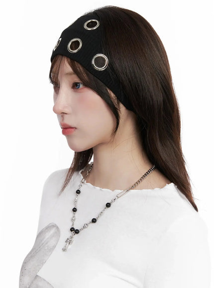 Wide Studded Hairband IN514