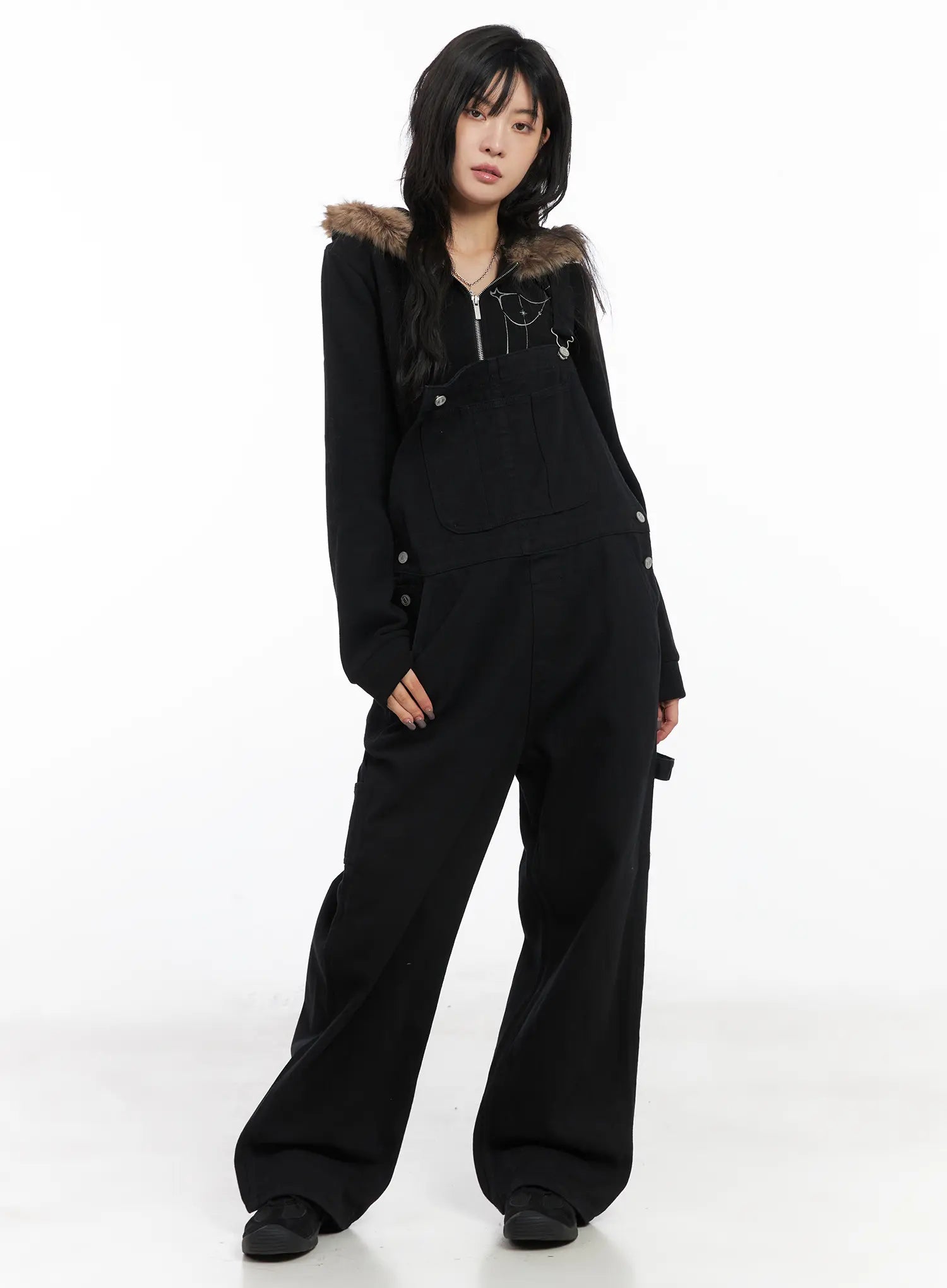 faux-fur-trim-cropped-hoodie-cn528