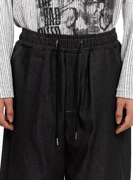 Men's Dark Denim Wide Pants IO516