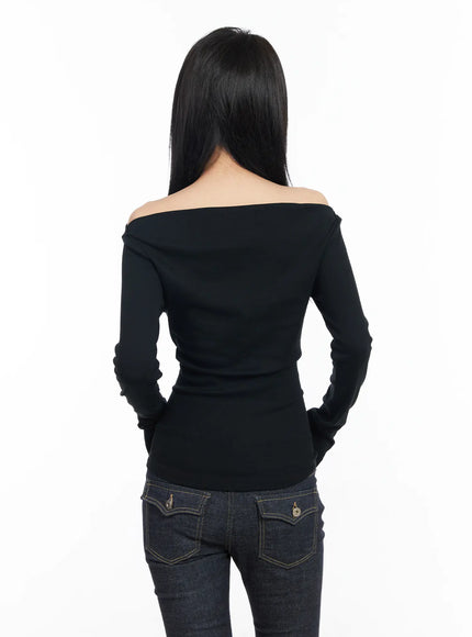 off-shoulder-corset-long-sleeve-top-cm516