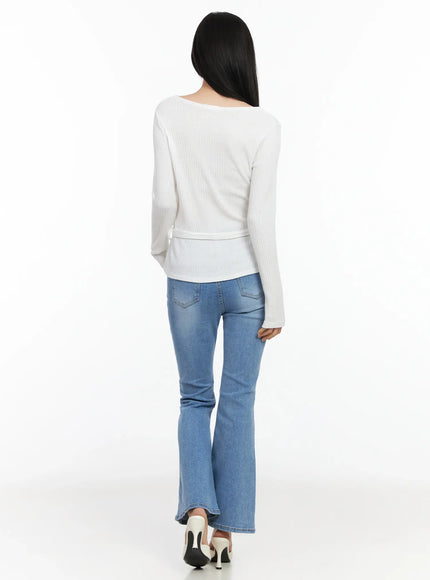 chic-v-neck-ribbed-knit-top-set-im524
