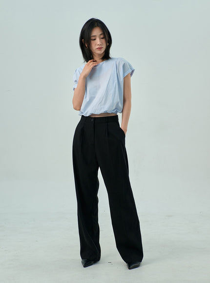 Wide Basic Tailored Pants OY310