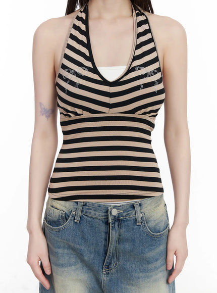 bow-embellished-stripe-padded-halter-top-cm524