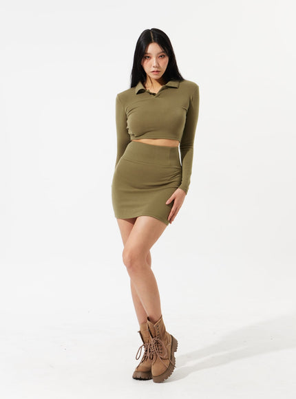 Top And Mini Skirt Set IM306
