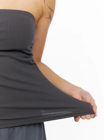 Ribbed Padded Tube Top IY504