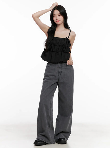 ribbon-strap-ruffle-scrunch-tank-cl516