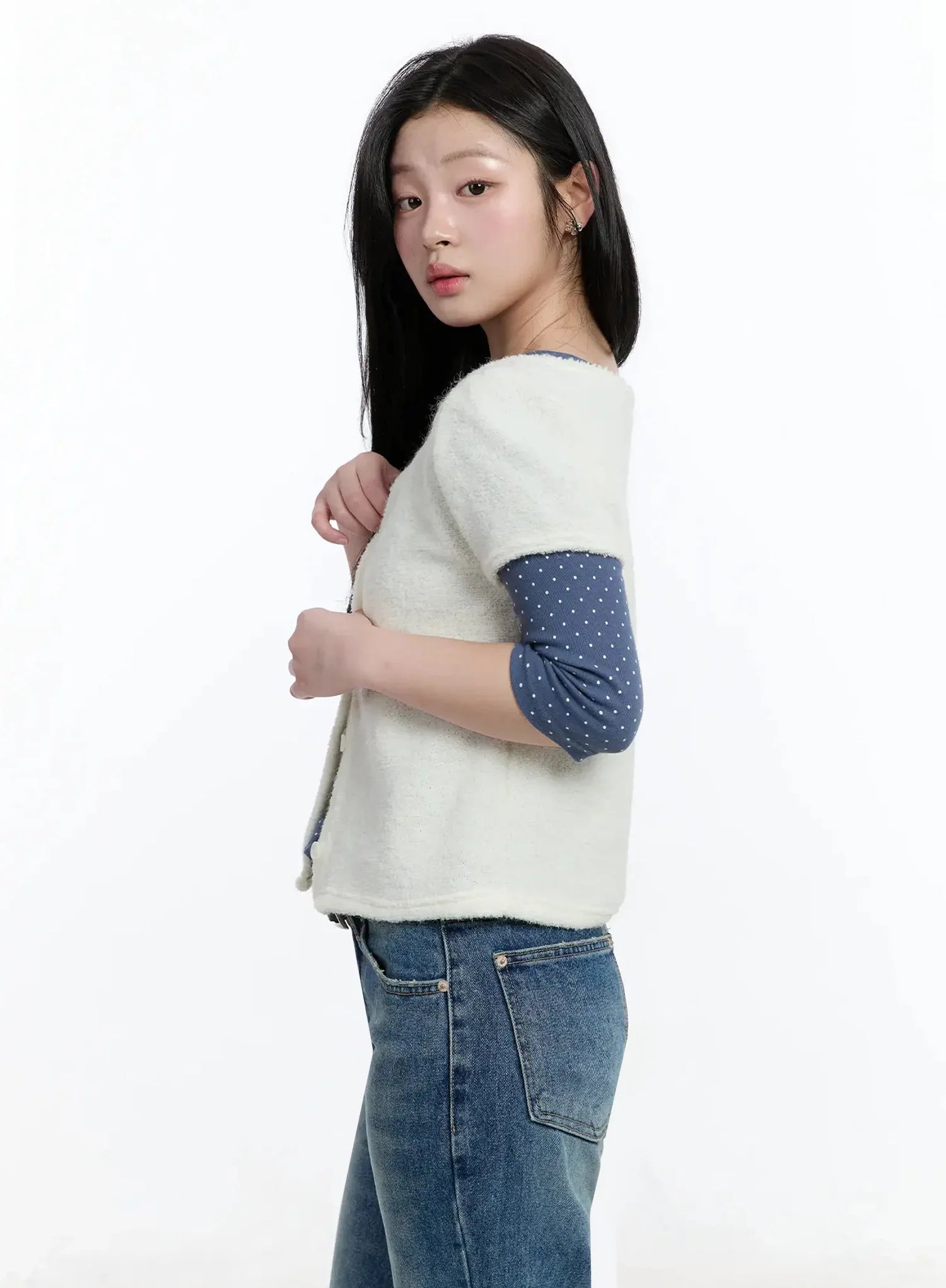 textured-knit-shoulder-puff-short-sleevecardigan-im513