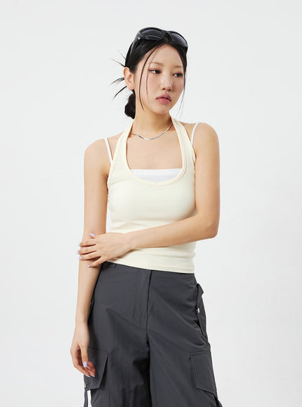 Haut en tricot à bretelles CM324