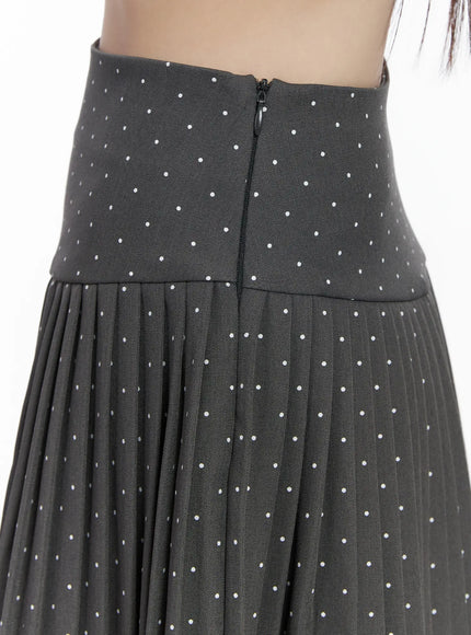 lace-trim-polka-dot-pleated-mini-skirt-cm525