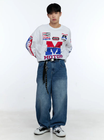 Men's Racing Graphic Long Sleeve T-Shirt IG515