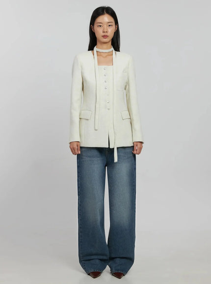 tweed-square-neck-jacket-scarf-set-ij508