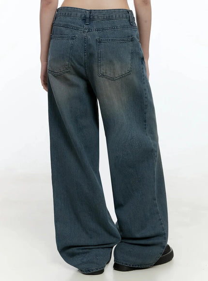 Rayna Mid Wash Wide Fit Jeans IO527