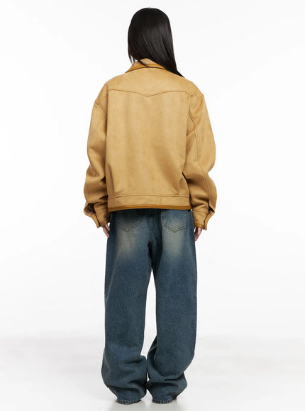 Western Suede Collared Jacket CG518