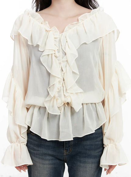 ruffle-long-sleeve-blouse-cj527
