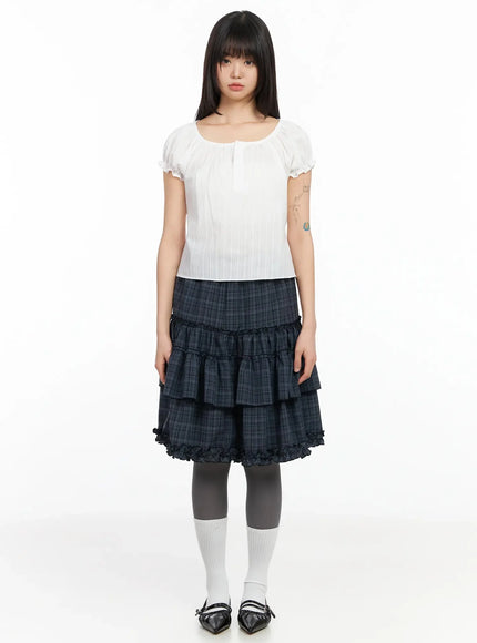 scoop-neck-button-placket-blouse-ia523