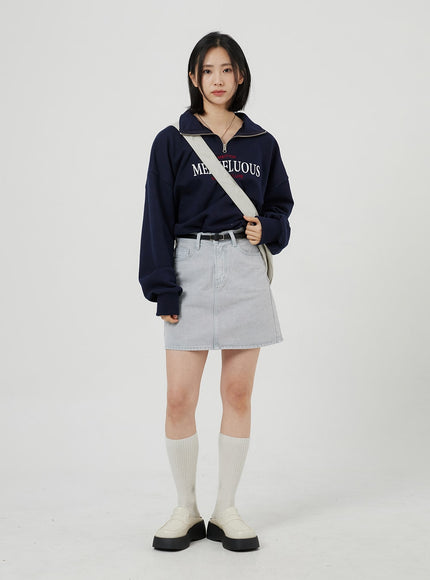 Oversized Half Zip-Up OF316