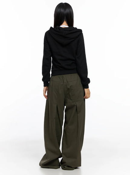 Balloon Wide Leg Cotton Pants CO515