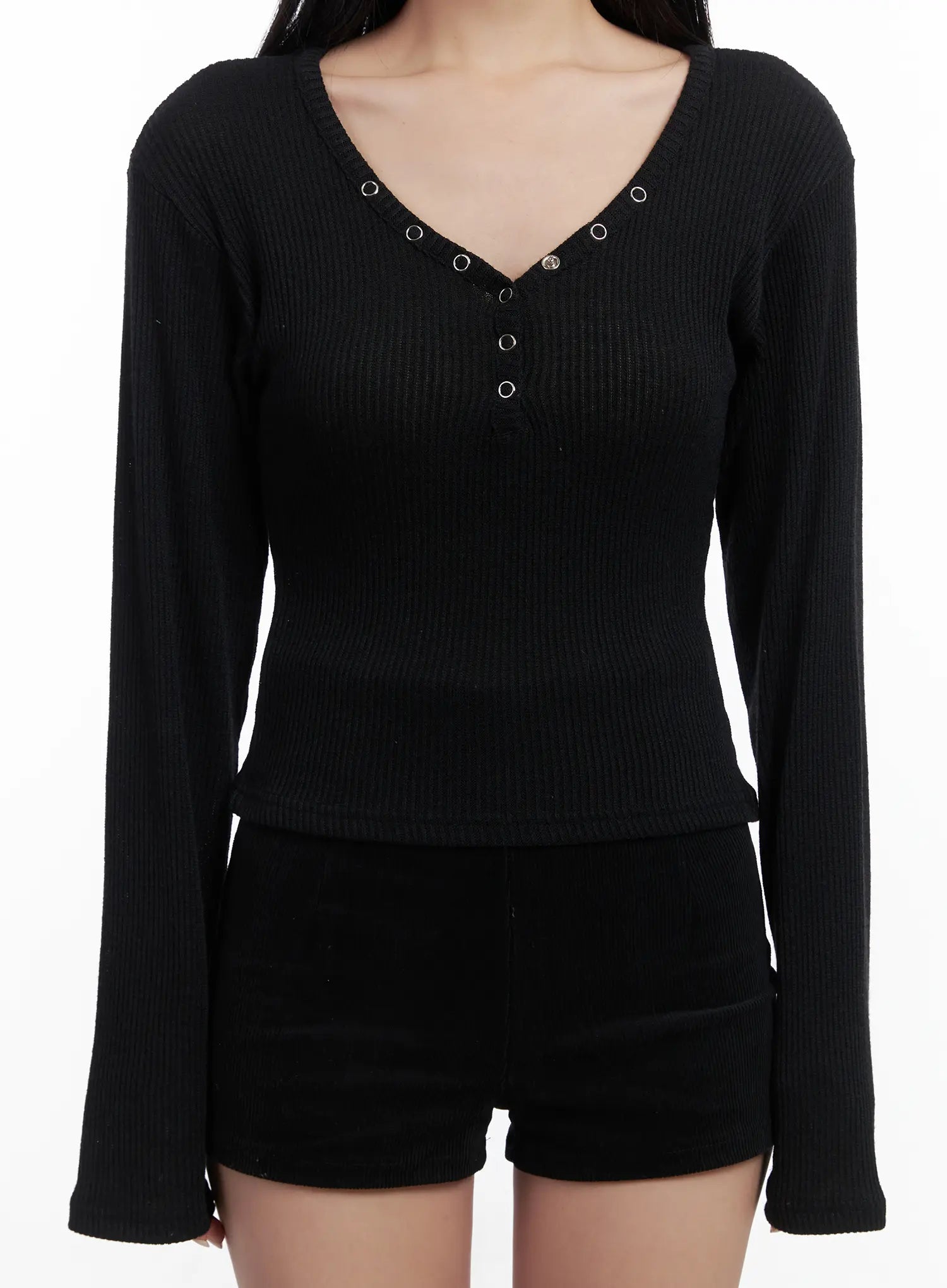 ribbed-v-neck-slim-long-sleeve-top-cn528
