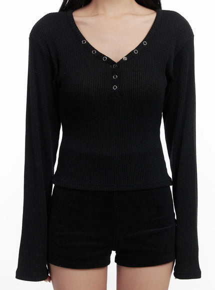 ribbed-v-neck-slim-long-sleeve-top-cn528