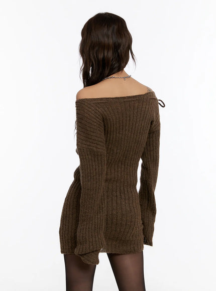 off-shoulder-ribbon-knit-mini-dress-cn527