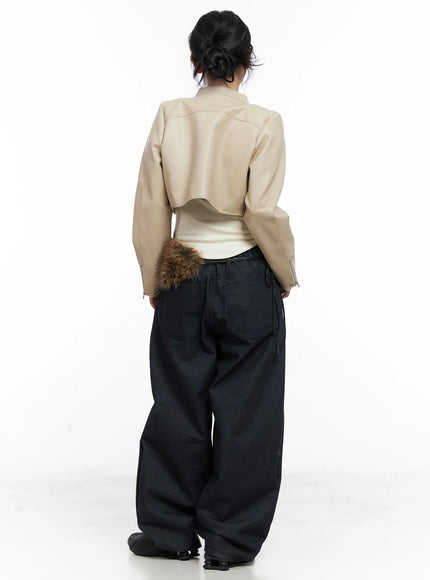 Solana Unwashed Wide-Leg Jeans CN514