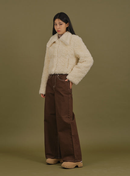Faux Fur Cropped Jacket J6