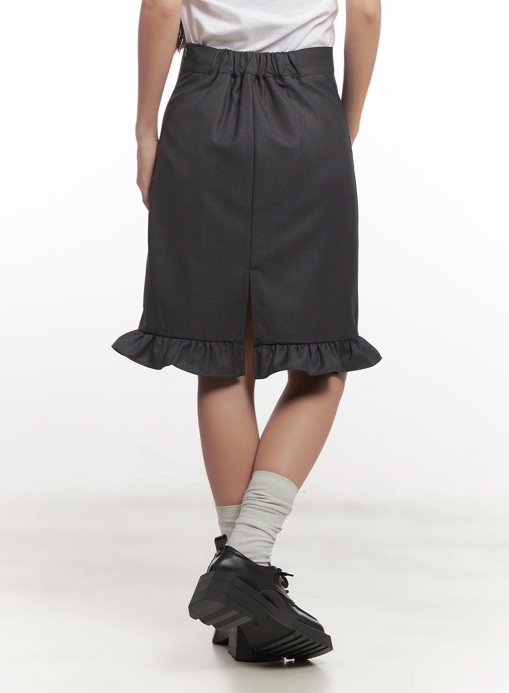 frill-straight-fit-midi-skirt-cf526