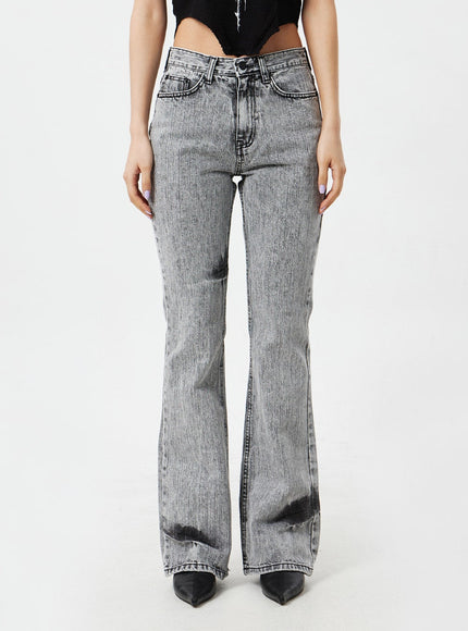 Grey Bootcut Jeans CM324