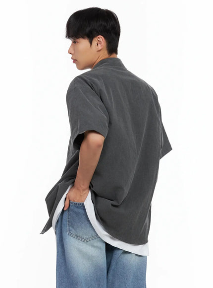 mens-collared-short-sleeve-button-up-top-il516