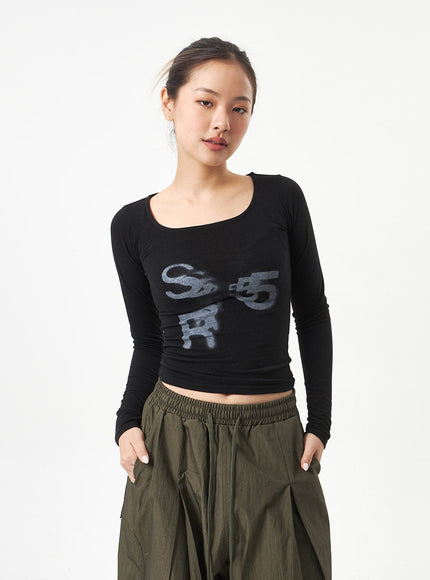 Square Neck Cropped Top CA318